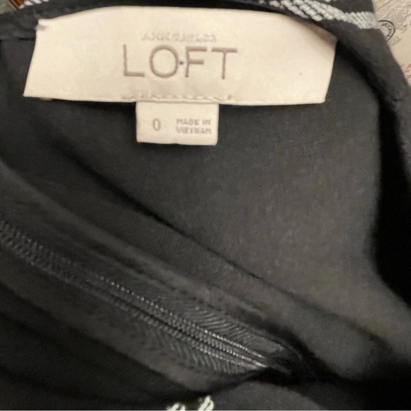 LOFT Black and White Striped Mini Dress - Picture 4 of 8